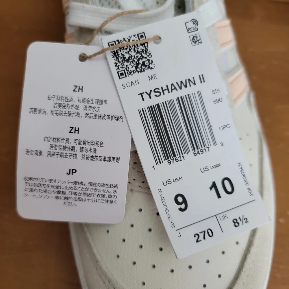 Adidas Tyshawn II Wonder White & Powder Coral Mens 9 / Womens 10 NWT - Picture 10 of 14
